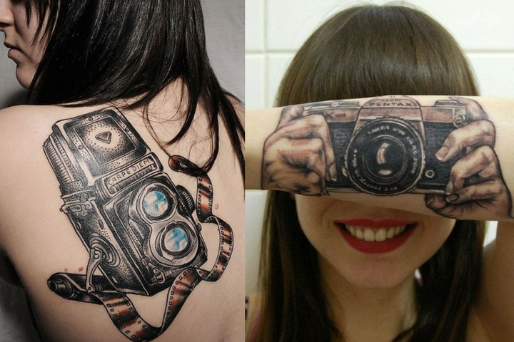 30+ Fantastic Body Camera Tattoos For Every Camera Lover