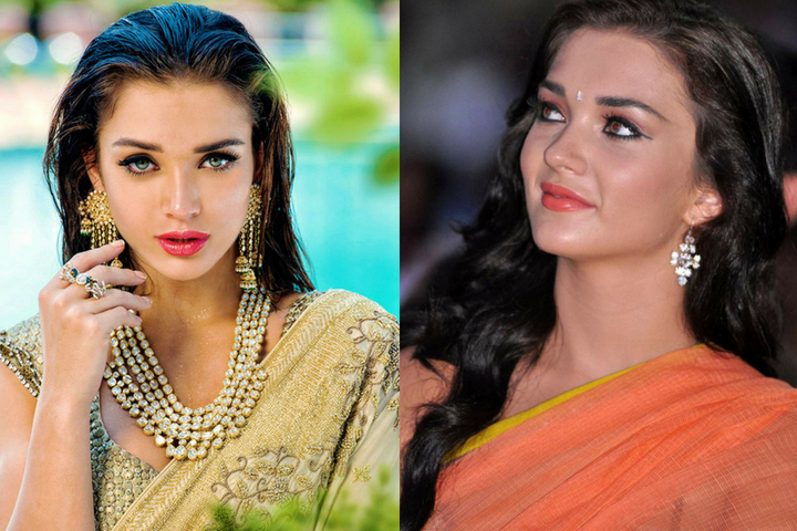 Amy Jackson Looks Gorgeous In Traditional Indian Sarees