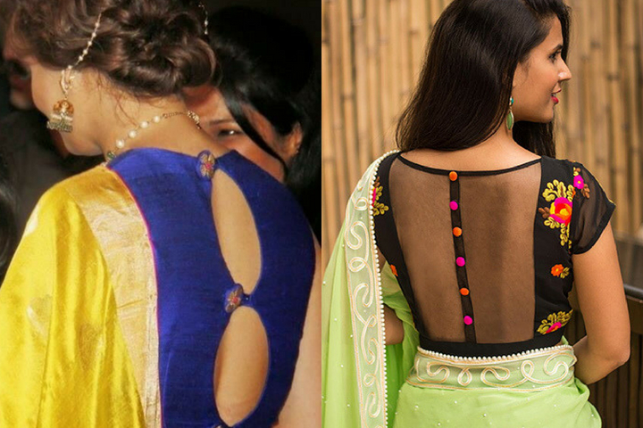 embroidered neck blouse designs