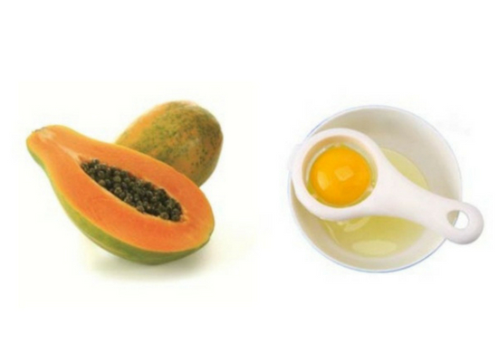 Papaya and Egg white 