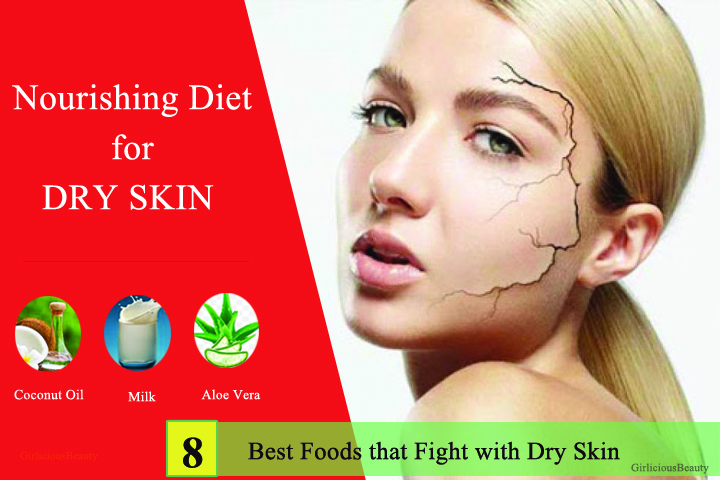 Dry skin with foods