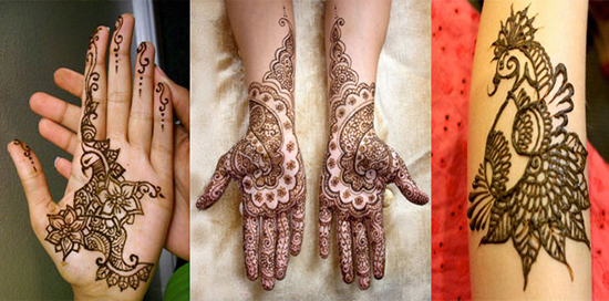 Peacock Style Mehndi Design On Engagement