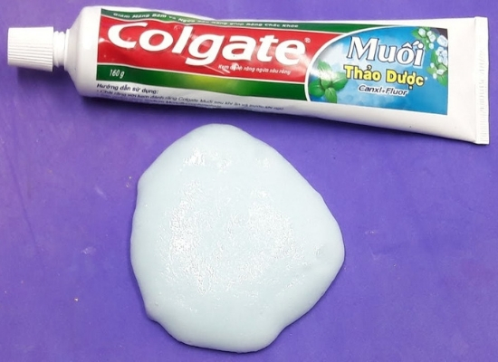 Toothpaste and salt