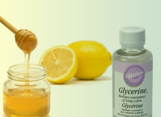 Lemon, honey and glycerine