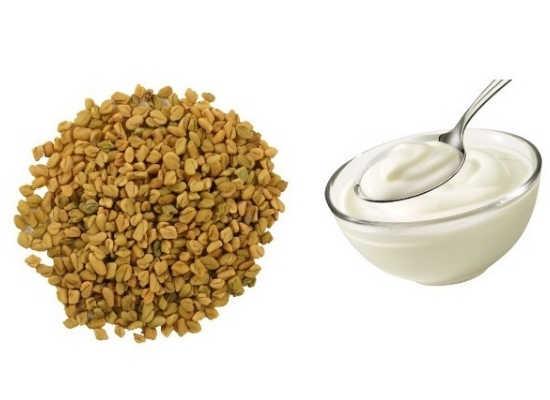 Yogurt and fenugreek seeds