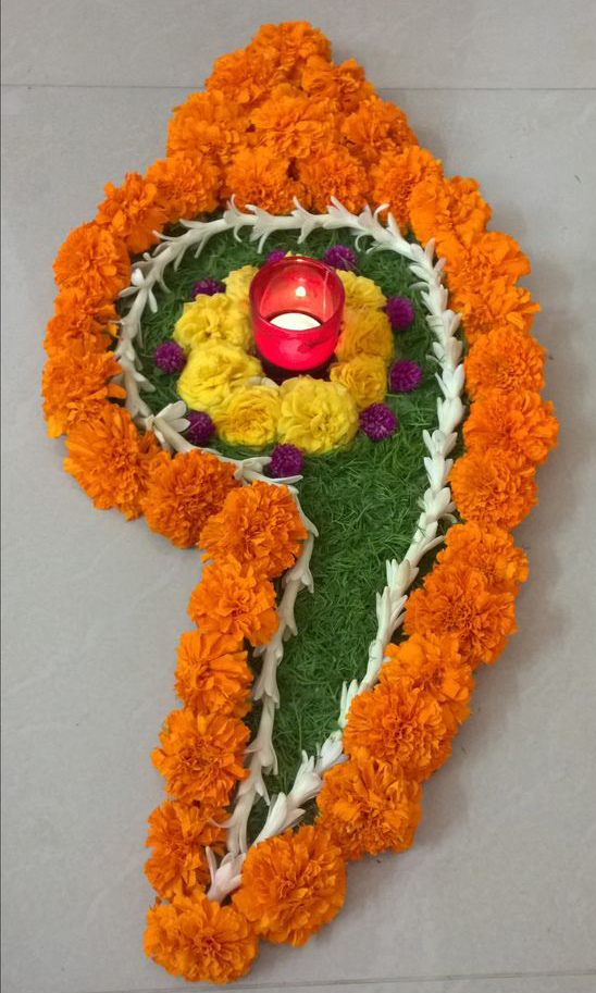 sankam flower diwali rangoli designs