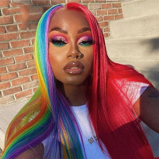 Sleek Rainbow Hair